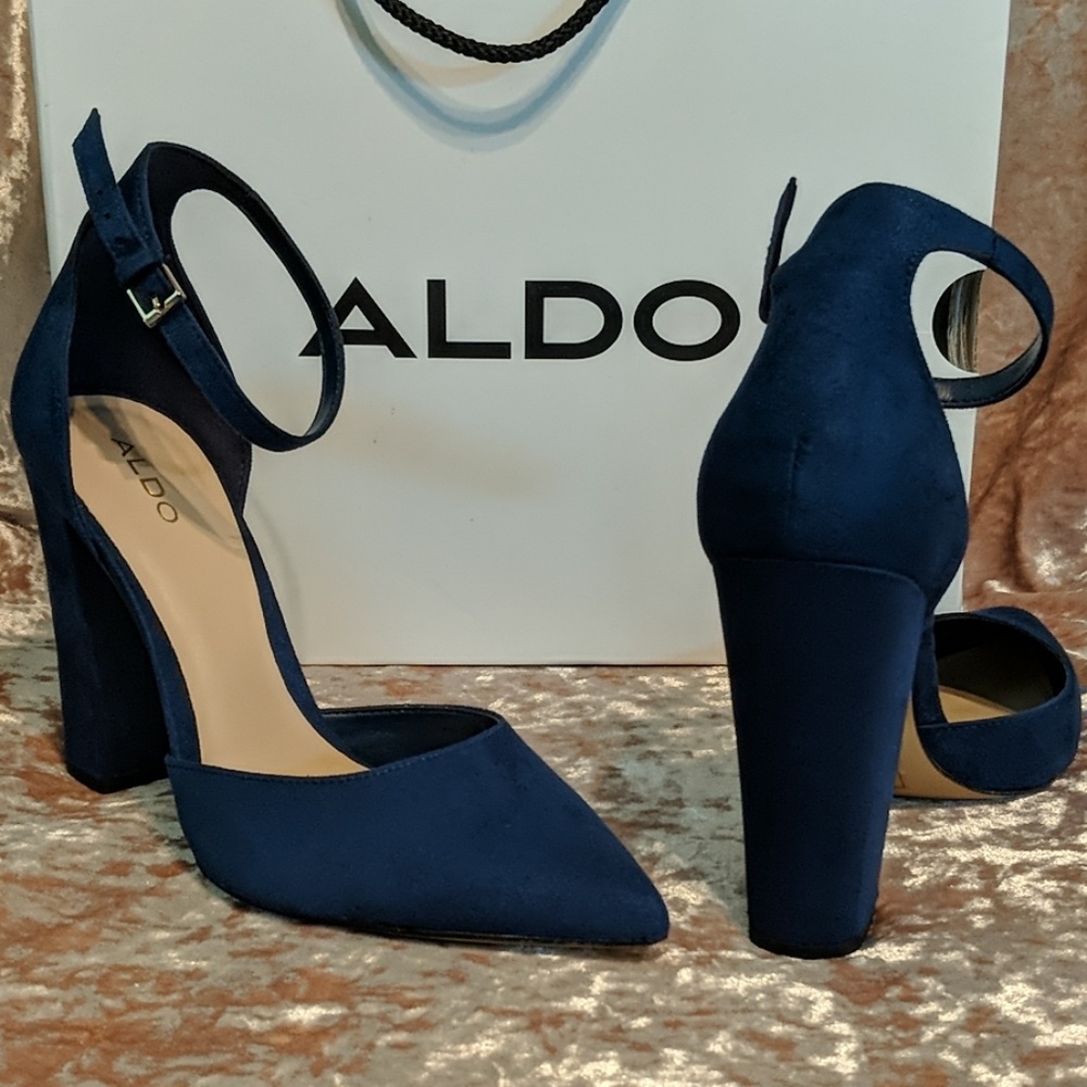 Aldo ankle strap with chunky heel